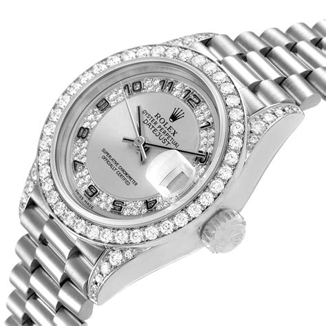 Rolex President White Gold Myriad Diamond Dial 